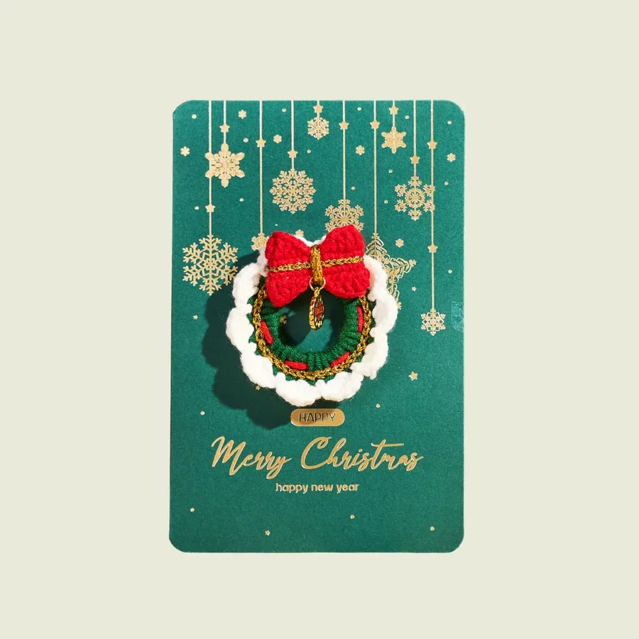 CrochetPark™ Porte-clés de Noël fait main au crochet