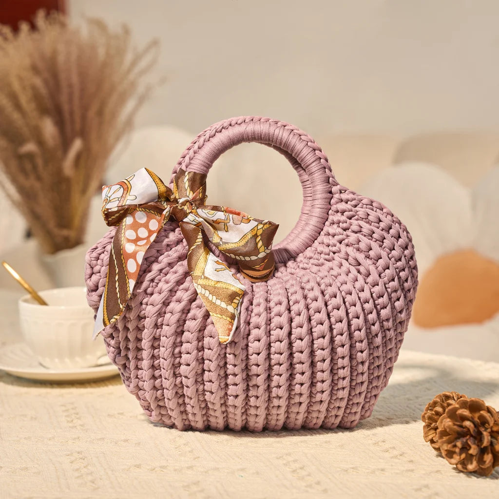 CrochetPark™ Muschel-Häkelhandtasche DIY-Kit
