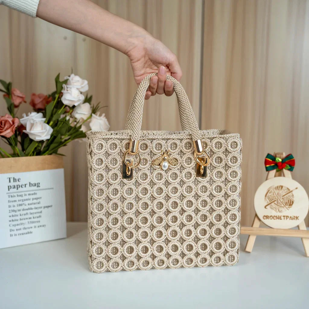 CrochetPark™ Gartenbienen-Häkeltaschen-Set