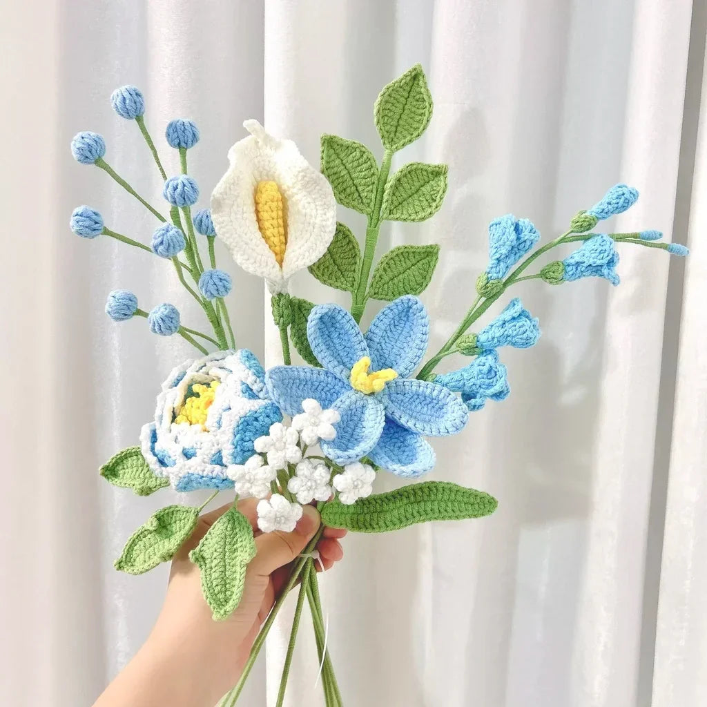 CrochetPark™ Pfingstrosen-Versprechen Handgemachte Häkelblume