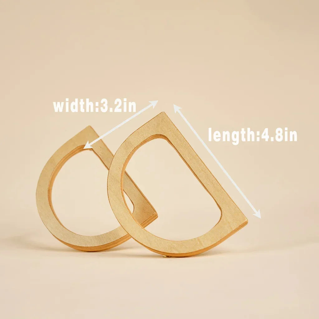 Wooden Crochet Bag Handles