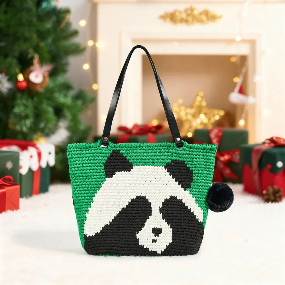 Chunky Panda Crochet Tote Kit