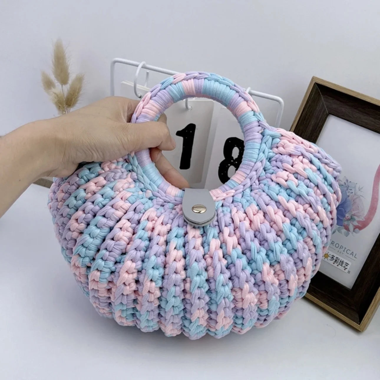 CrochetPark™ Muschel-Häkelhandtasche DIY-Kit