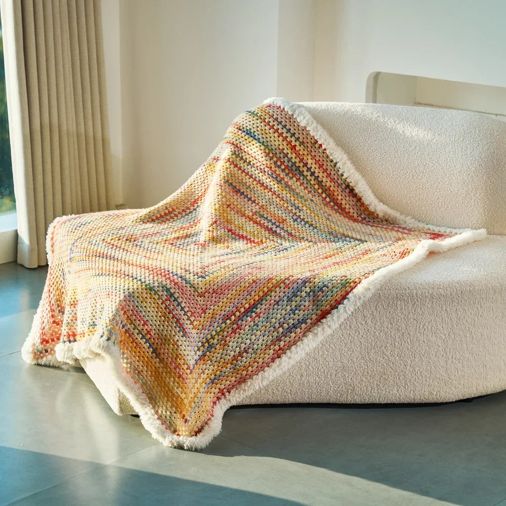 CrochetPark™ Hearthside Rainbow Blanket Kit