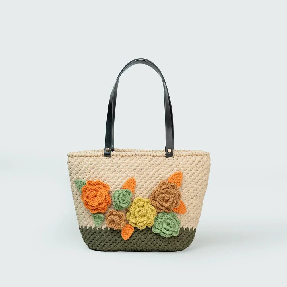 CrochetPark™ PetalBloom Häkel-Schultertaschen-Set