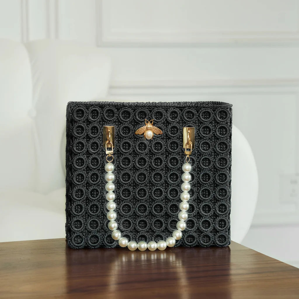 CrochetPark™ Pearl Bee Crochet Bag Kit