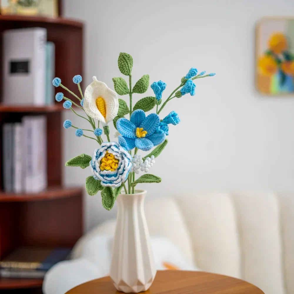 CrochetPark™ Pfingstrosen-Versprechen Handgemachte Häkelblume