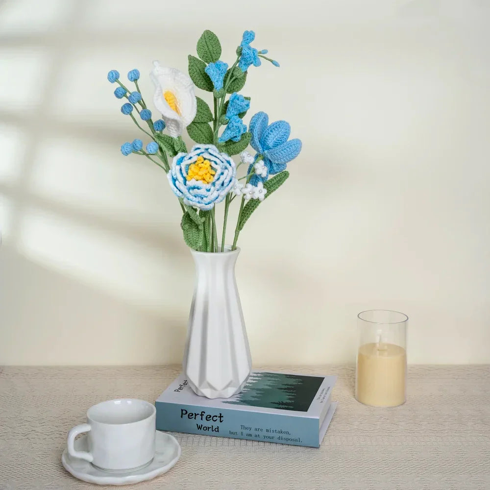 CrochetPark™ Pfingstrosen-Versprechen Handgemachte Häkelblume