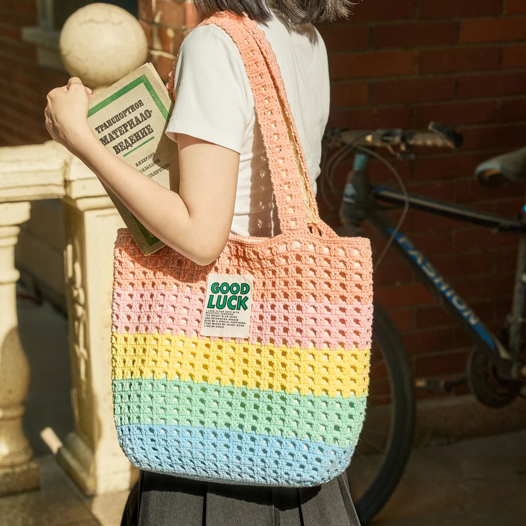 CrochetPark™ Croissant Häkel-Schultertaschen-Set