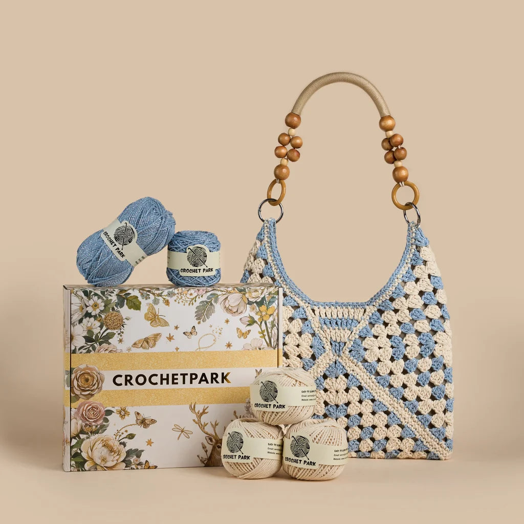 Kit de sac fourre-tout à bandoulière en crochet Croissant CrochetPark™