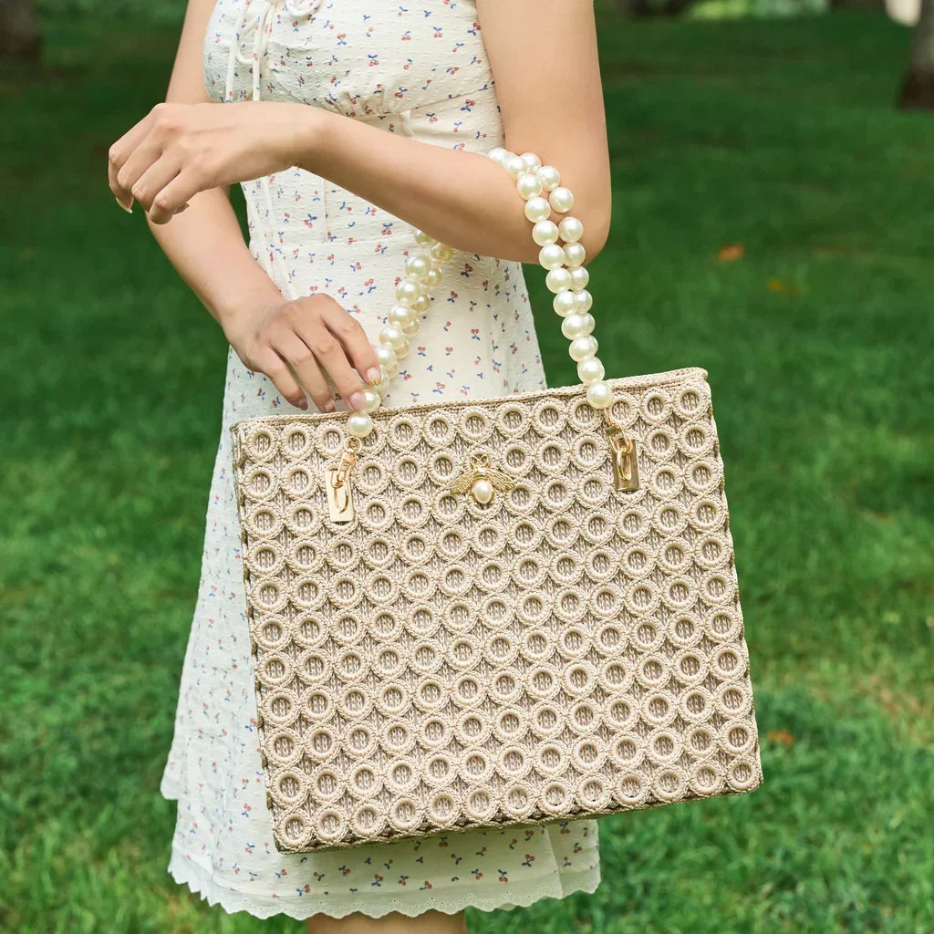 CrochetPark™ Pearl Bee Crochet Bag Kit