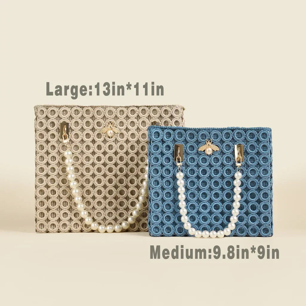 CrochetPark™ Pearl Bee Crochet Bag Kit