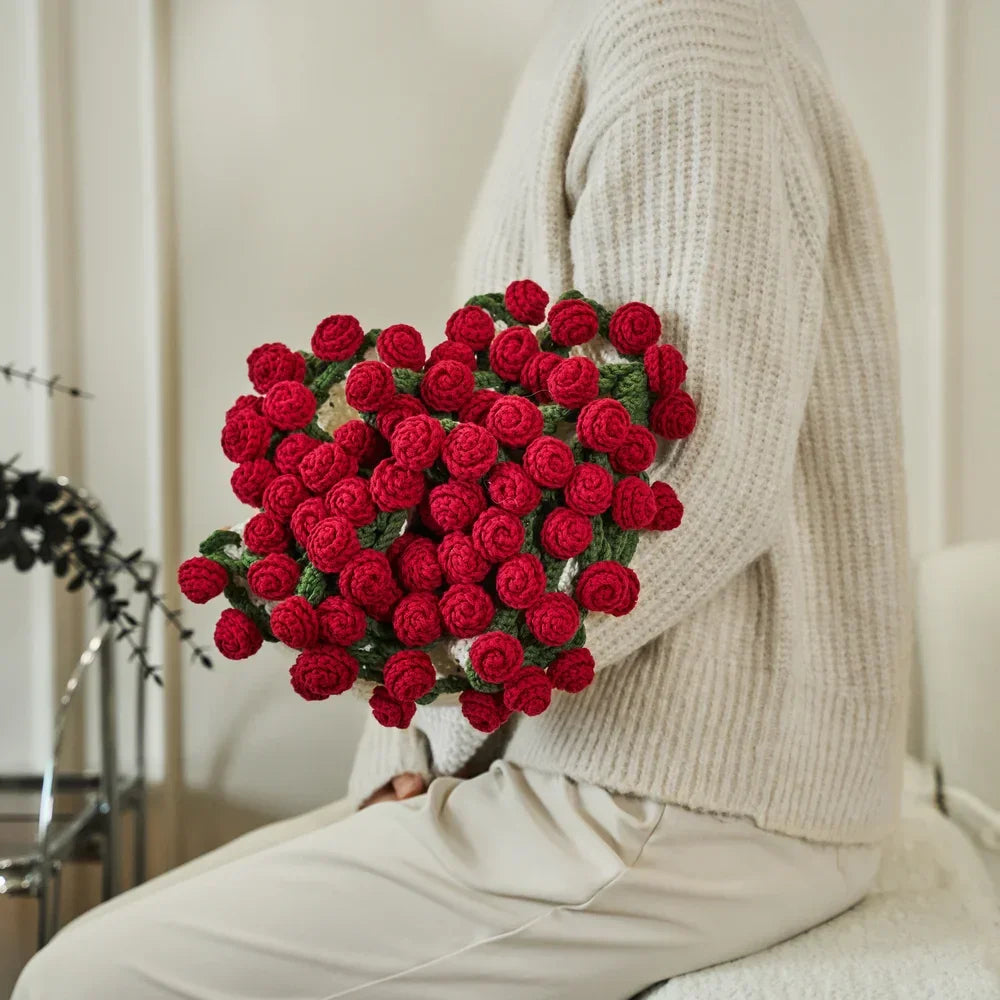 CrochetPark™ 1980 Rose Bouquet Blanket DIY kit