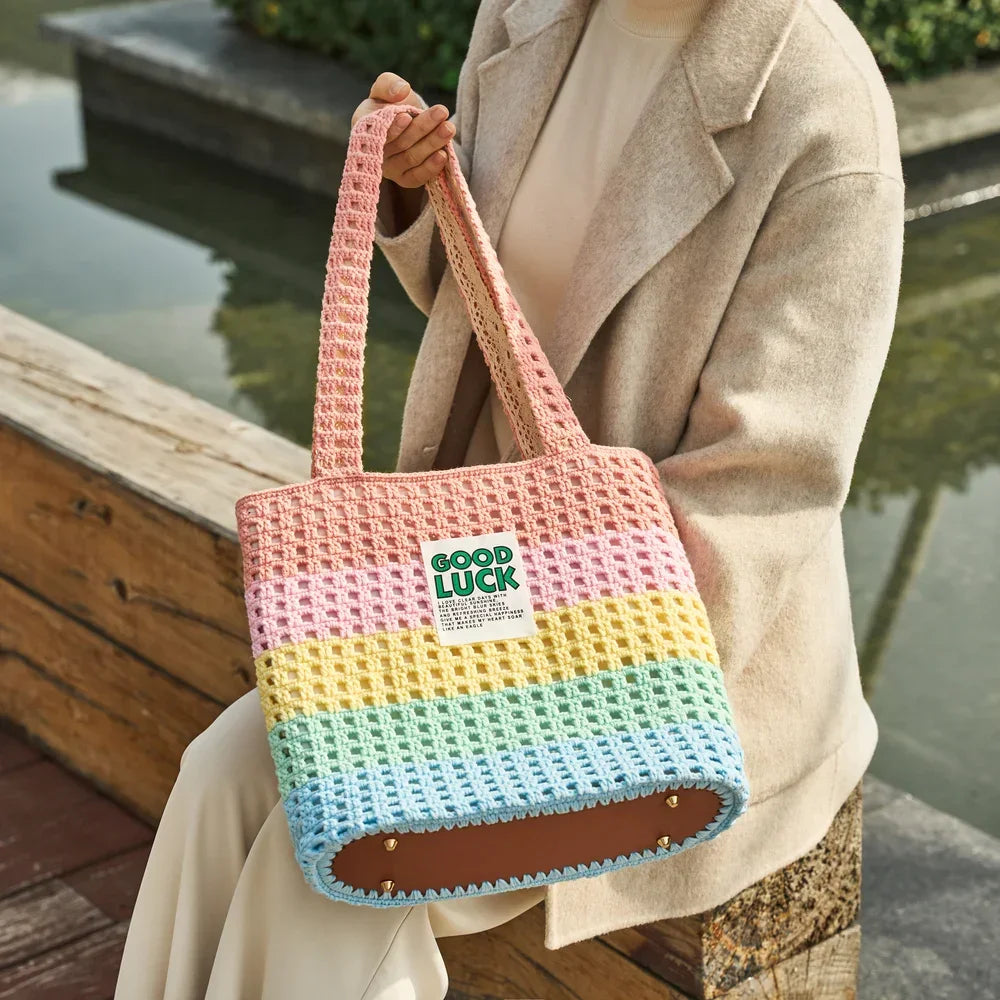 Kit de sac fourre-tout à bandoulière en crochet Croissant CrochetPark™