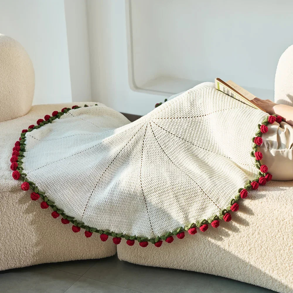 CrochetPark™ 1980 Rose Bouquet Blanket DIY kit