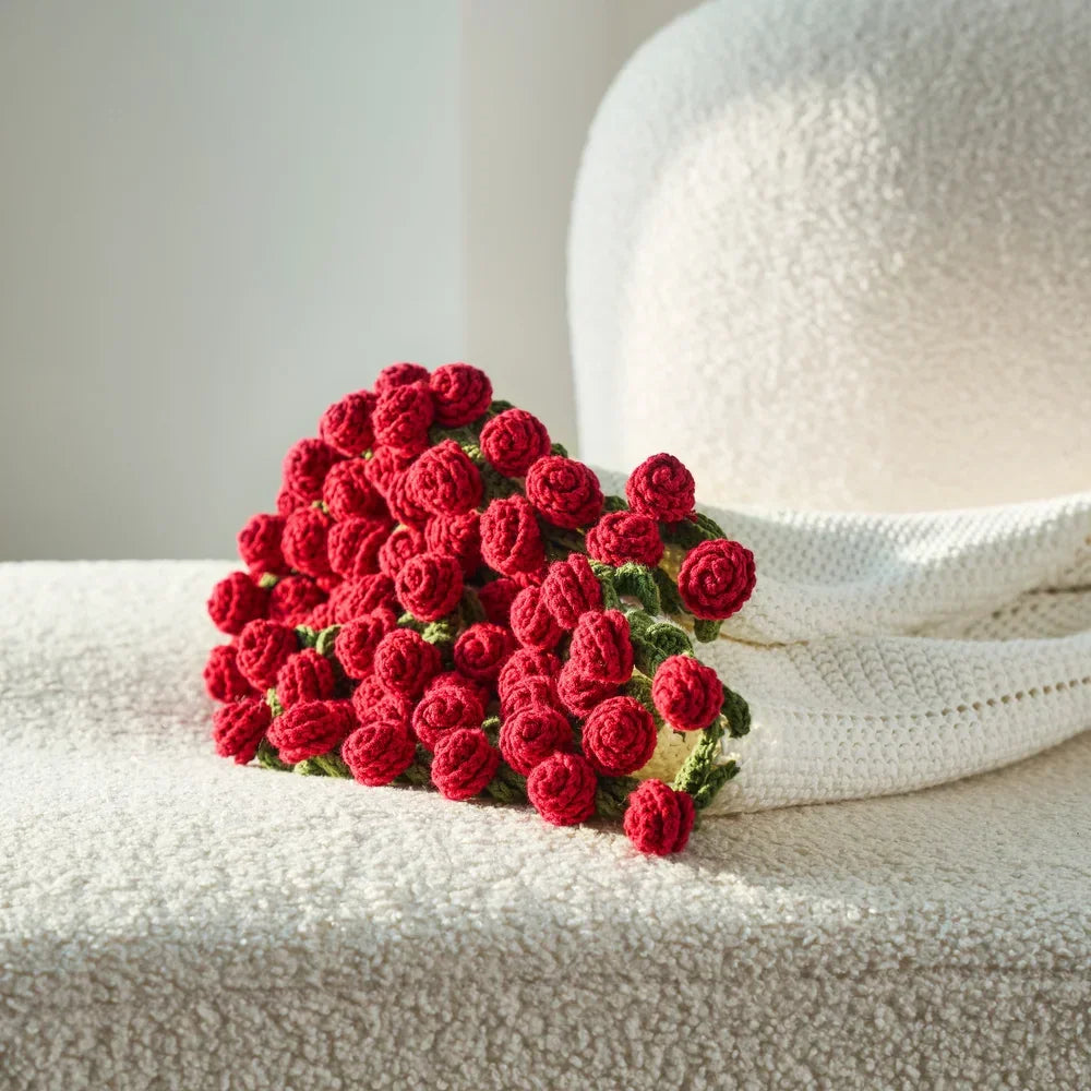 CrochetPark™ 1980 Rose Bouquet Blanket DIY kit
