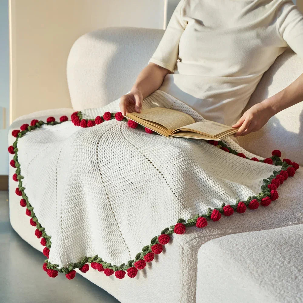 CrochetPark™ 1980 Rose Bouquet Blanket DIY kit
