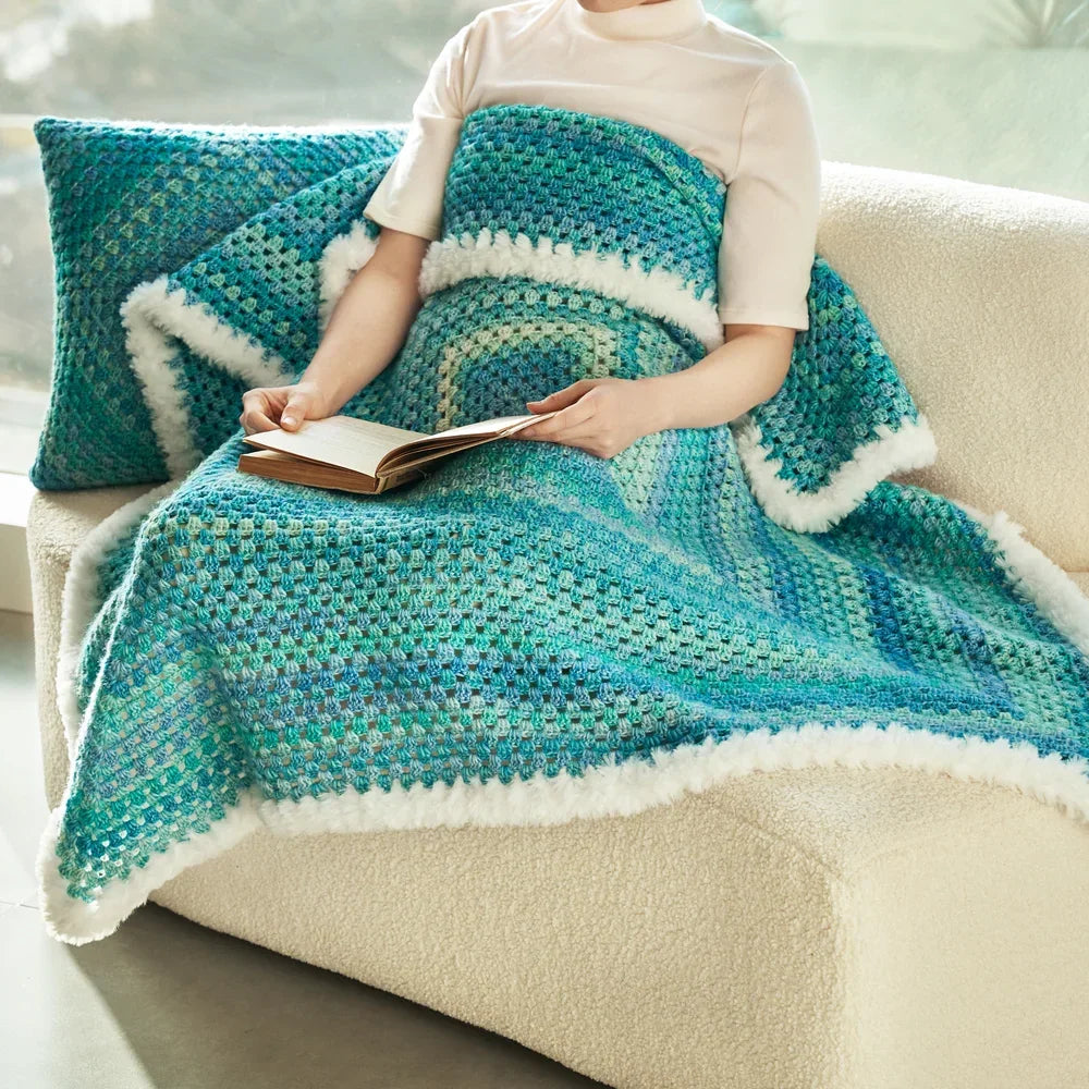 CrochetPark™ Hearthside Rainbow Blanket Kit