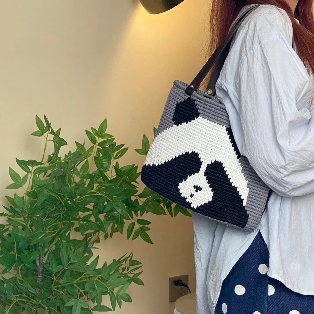 Chunky Panda Crochet Tote Kit