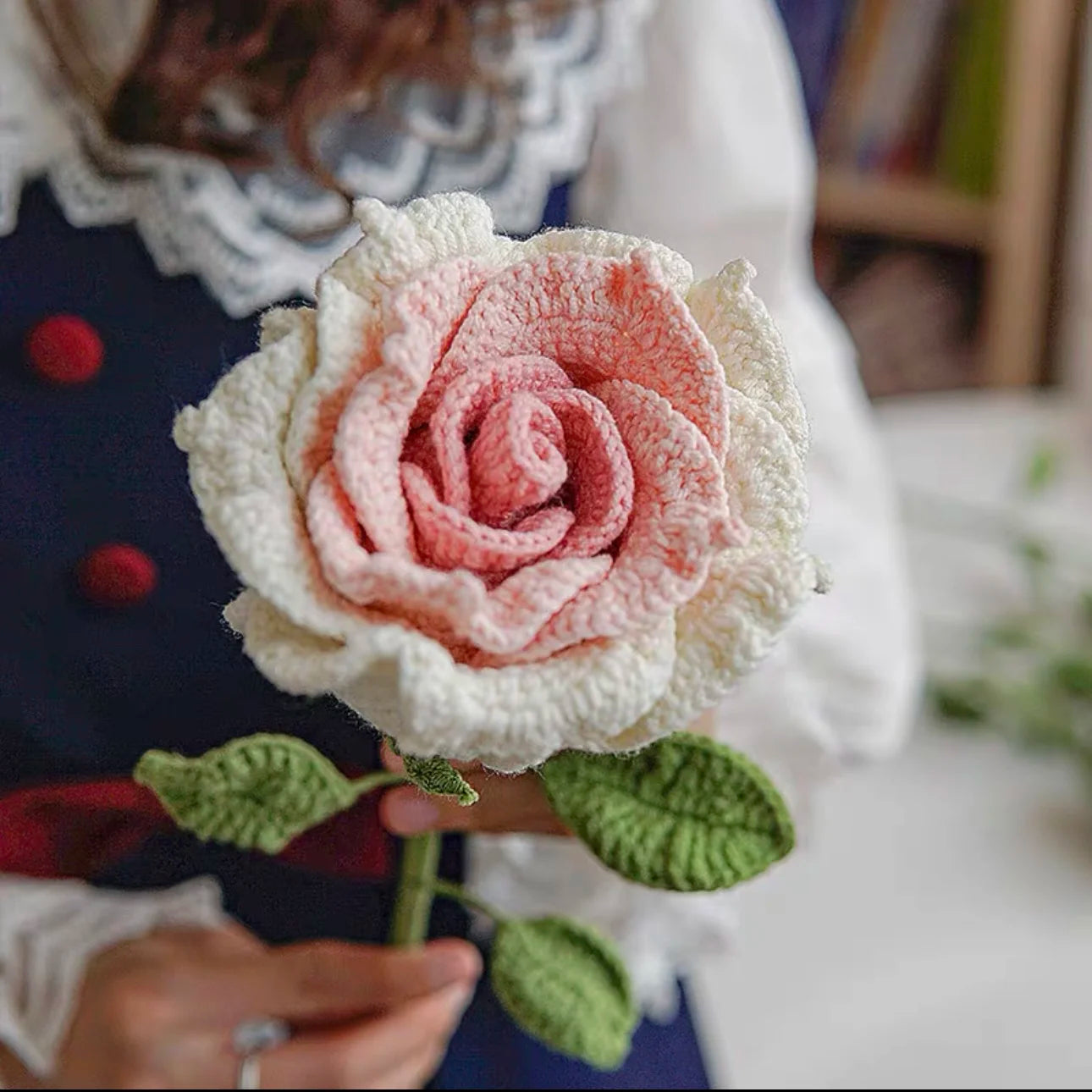 Handgemachte gehäkelte Thailand Rose