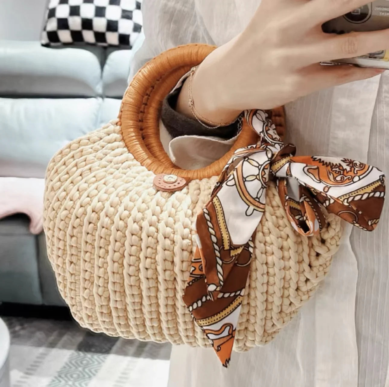 CrochetPark™ Muschel-Häkelhandtasche DIY-Kit