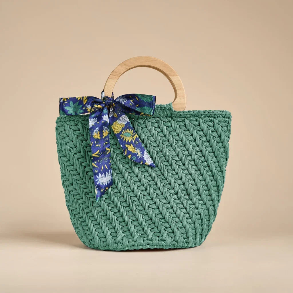 CrochetPark™ Elegantes Oma-Häkeltaschen-DIY-Set