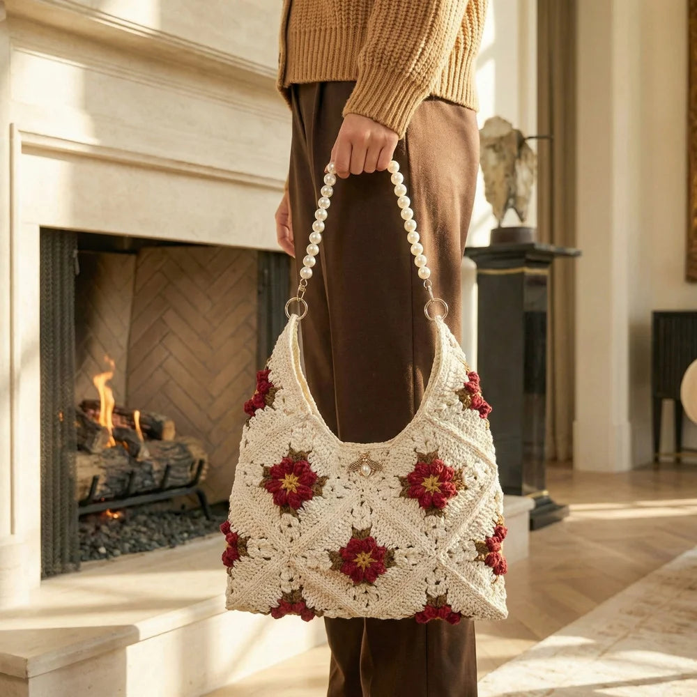 CrochetPark™ Garden Rose Hobo Kit