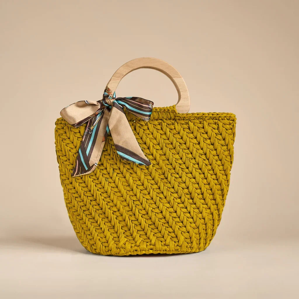 CrochetPark™ Elegantes Oma-Häkeltaschen-DIY-Set