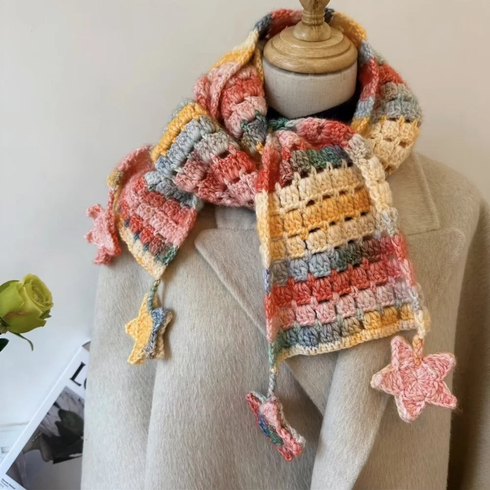 CrochetPark™ Rainbow Dream Crochet Scarf DIY Kit