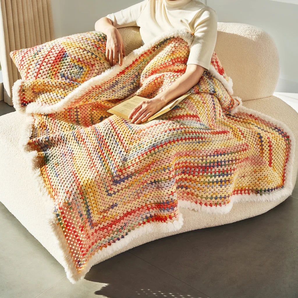 Tutorial of  
Hearthside Rainbow Blanket Kit