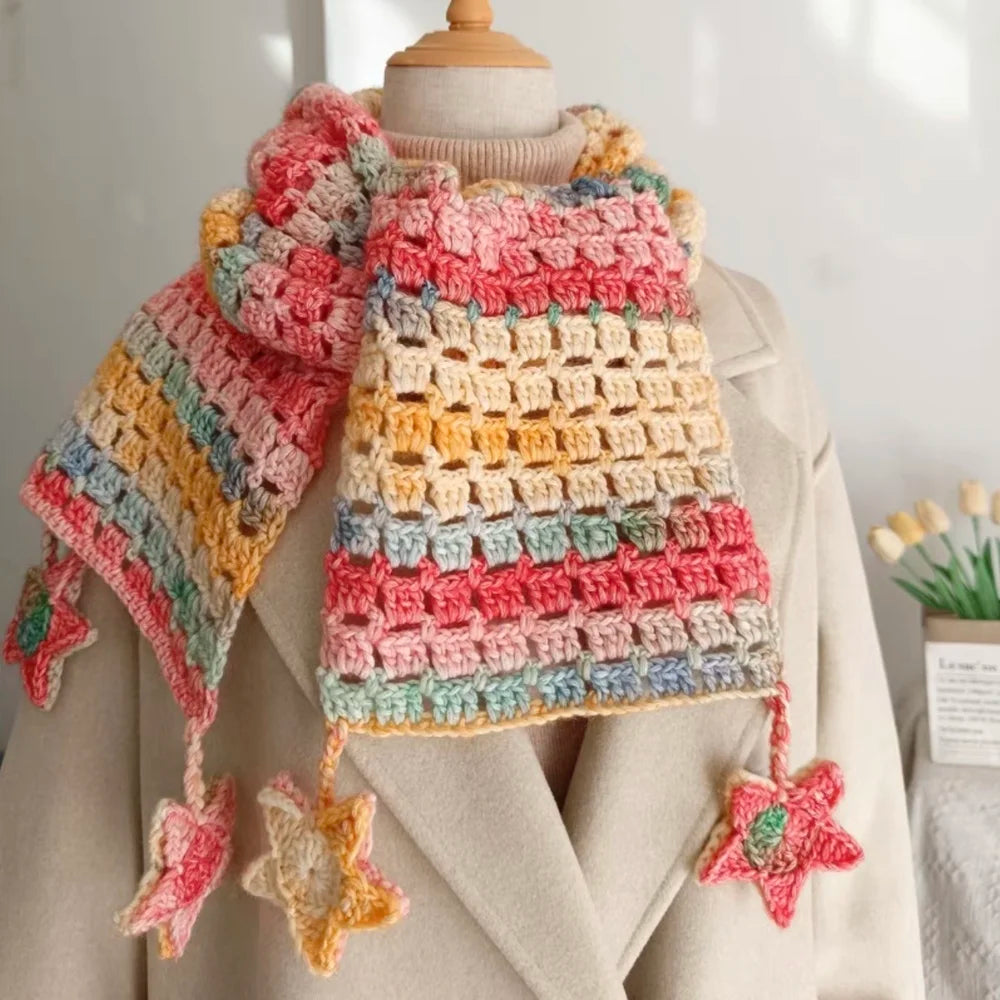 Tutorial of 
Rainbow Dream Crochet Scarf