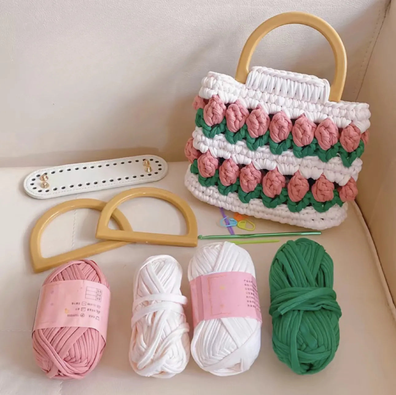 Tulip Crochet Bag DIY Kit | Tulips Crochet Tutorial - Crochet Park