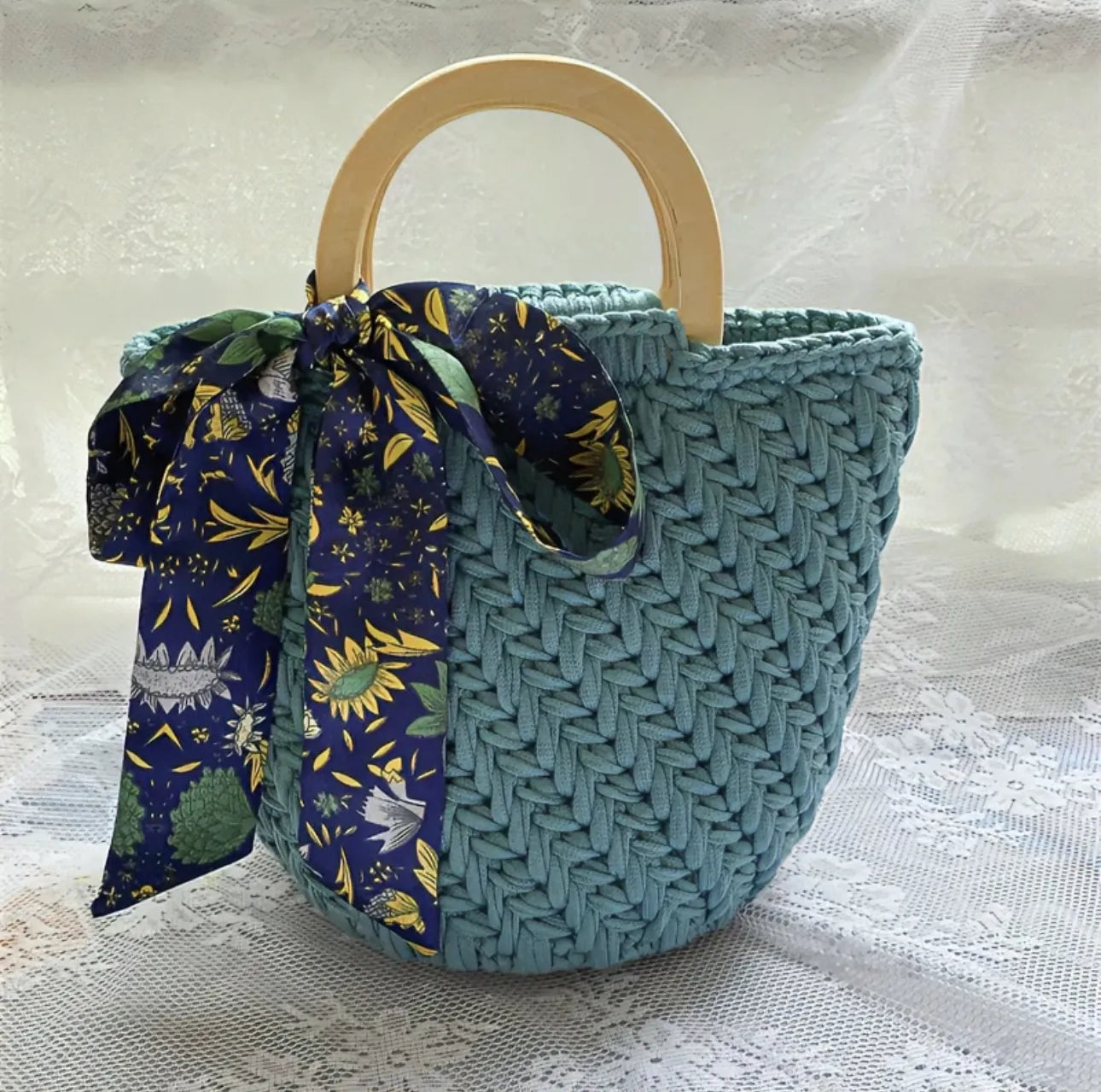 Elegant granny Crochet Bag DIY Kit - Caselibary