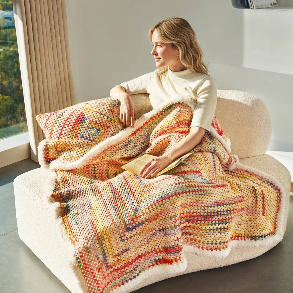 CrochetPark™ Hearthside Rainbow Blanket Kit