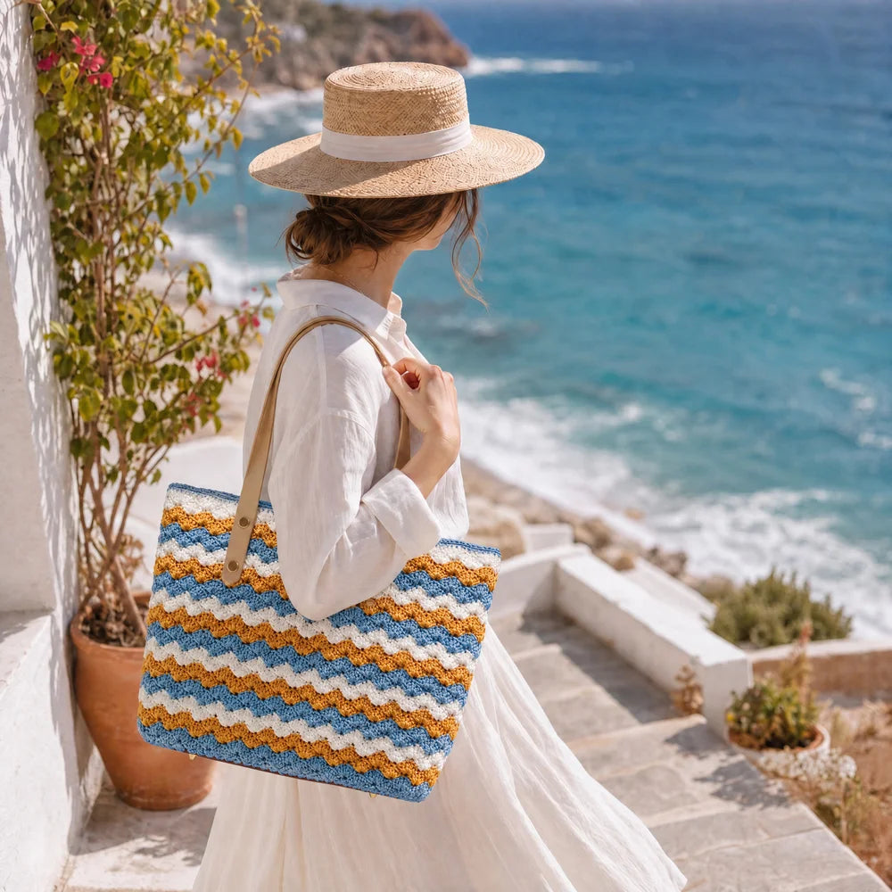 Seabreaze Wave Tote Crochet Kit