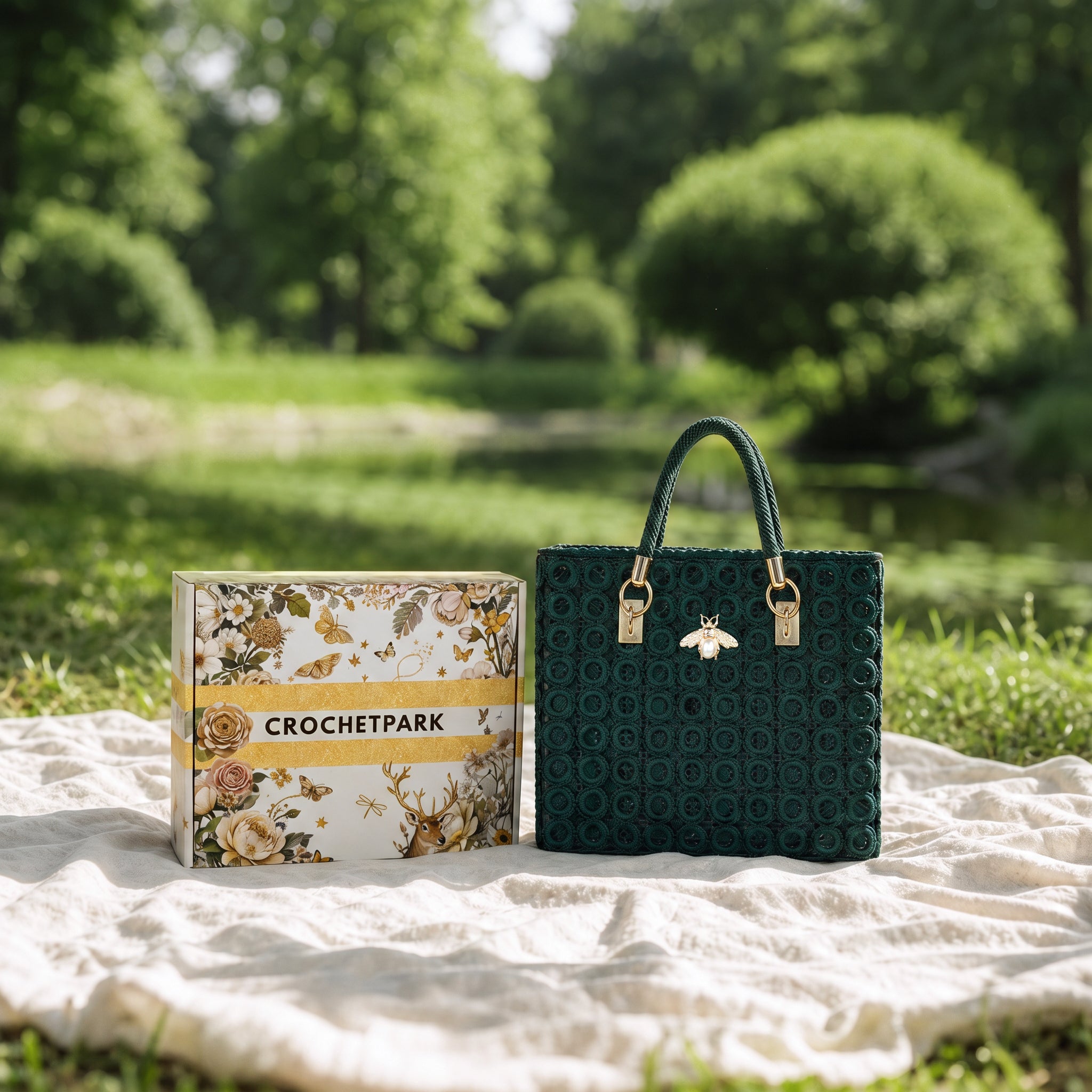 Garden Bee Crochet Bag Kit