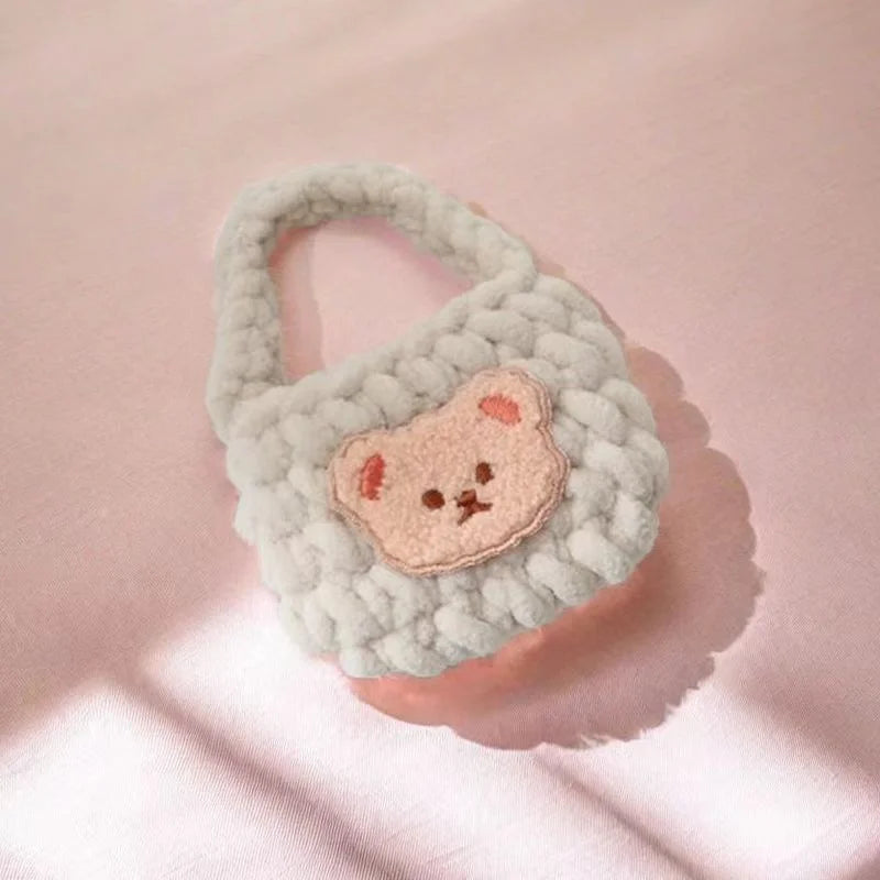 mini Plush bag for saving crochet kit