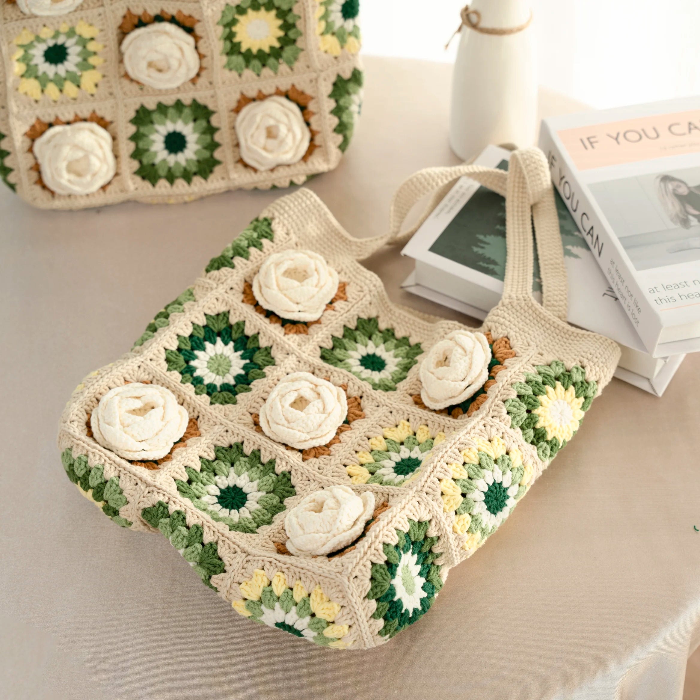 Morning Camellia Crochet Bag DIY KIT