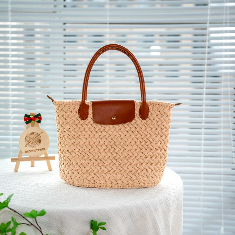 CrochetPark™ Croissant crochet Shoulder Tote Kit