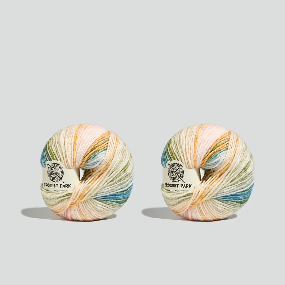 Rainbow gradient yarn