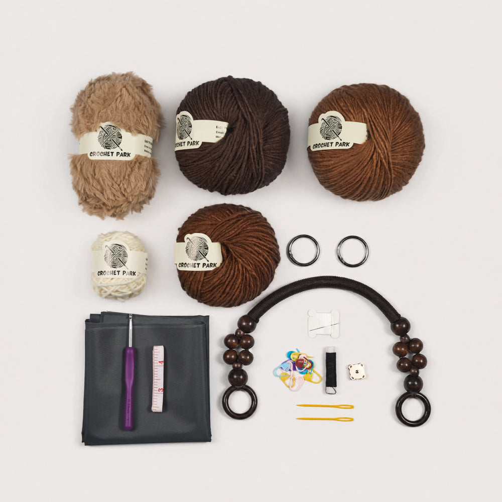 Winter holiday wool hobo crochet kit