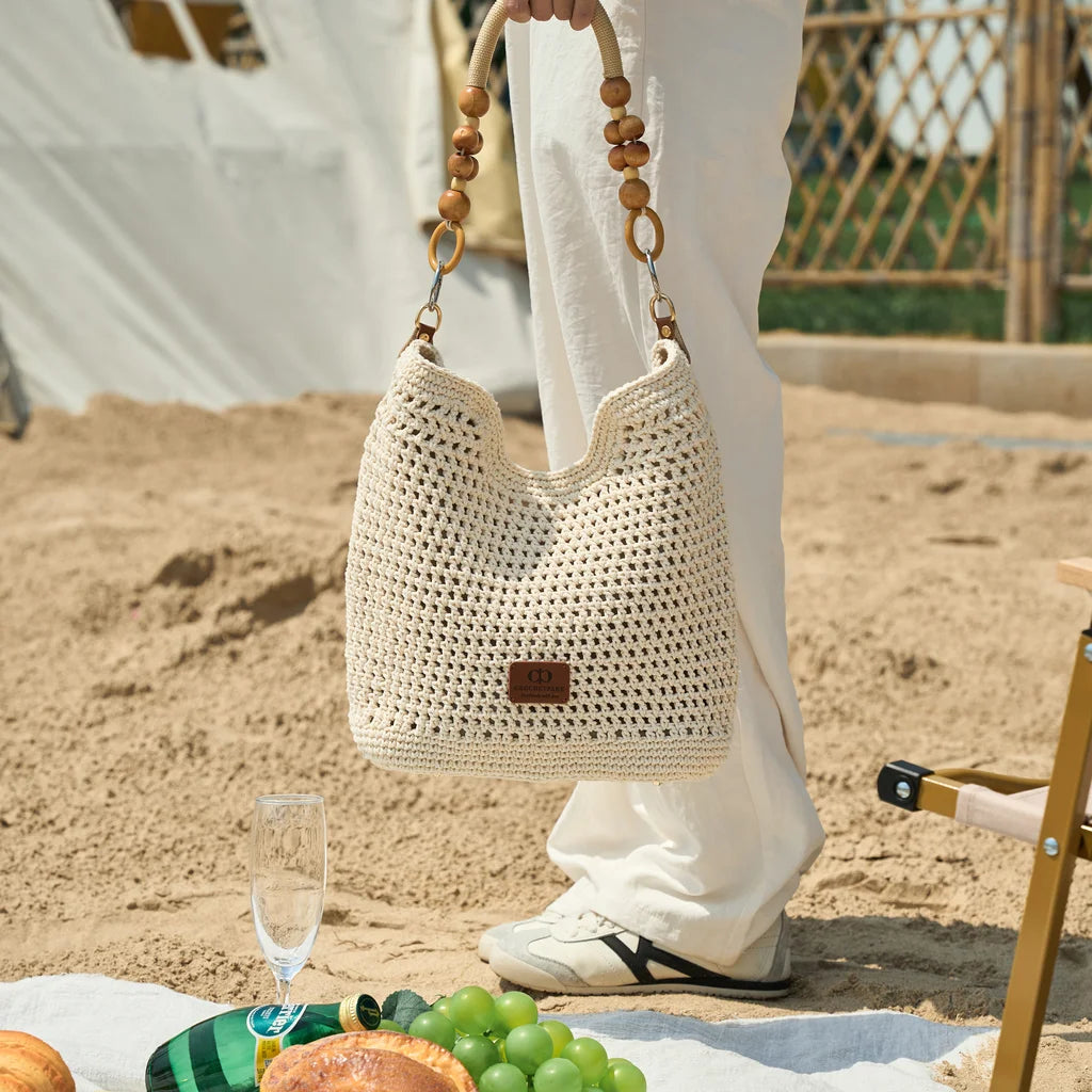 CrochetPark™ Croissant Häkel-Schultertaschen-Set
