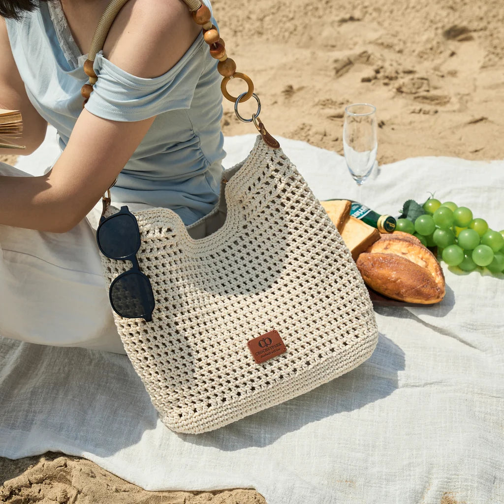 CrochetPark™ Croissant Häkel-Schultertaschen-Set