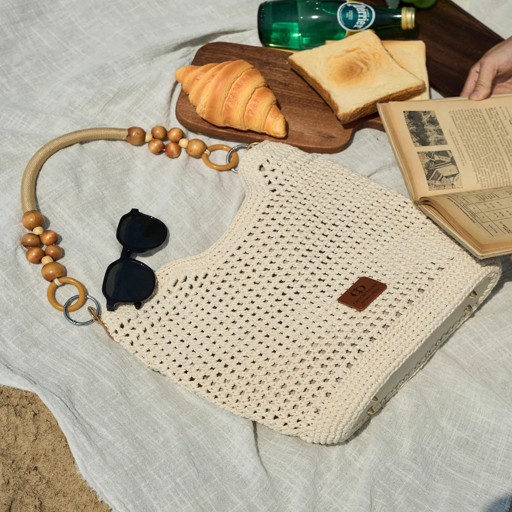 CrochetPark™ Croissant Häkel-Schultertaschen-Set