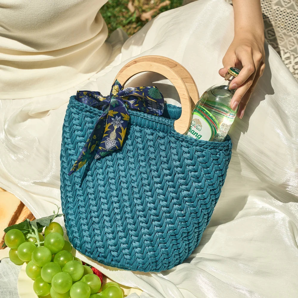 CrochetPark™ Elegantes Oma-Häkeltaschen-DIY-Set