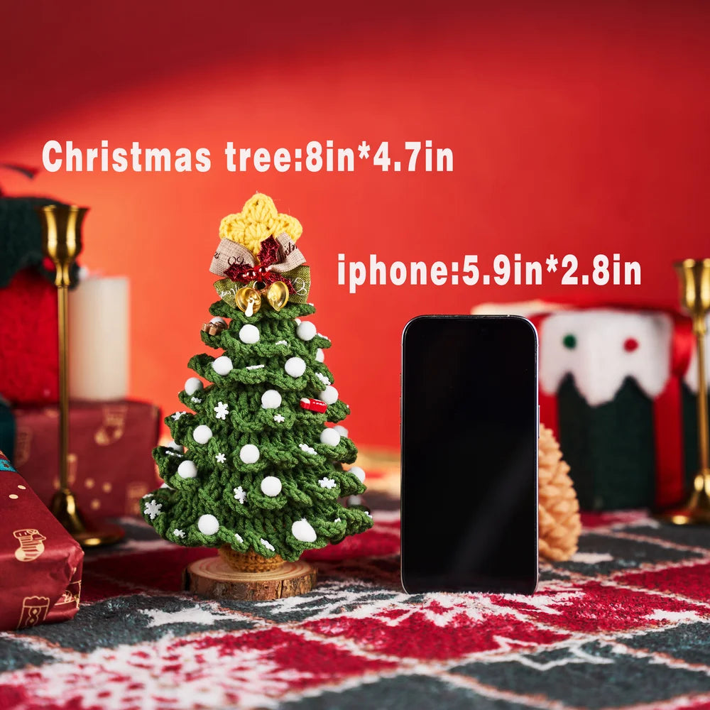 CrochetPark™ 8 inch Handmade crocheted Christmas tree