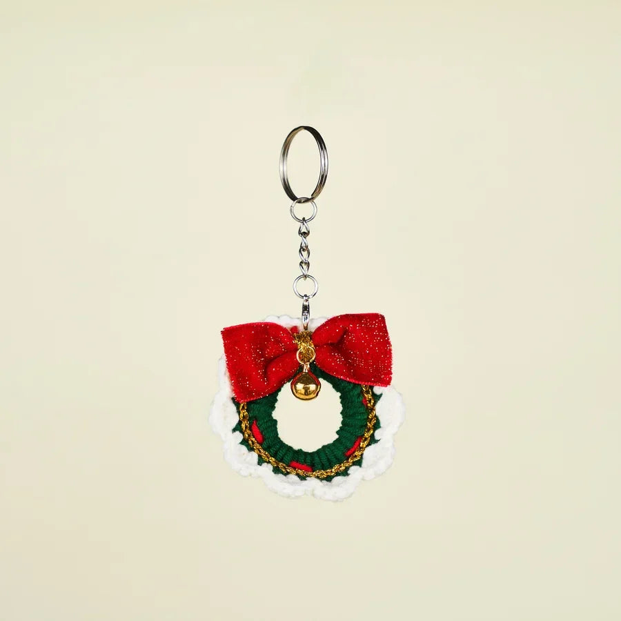 CrochetPark™ Porte-clés de Noël fait main au crochet