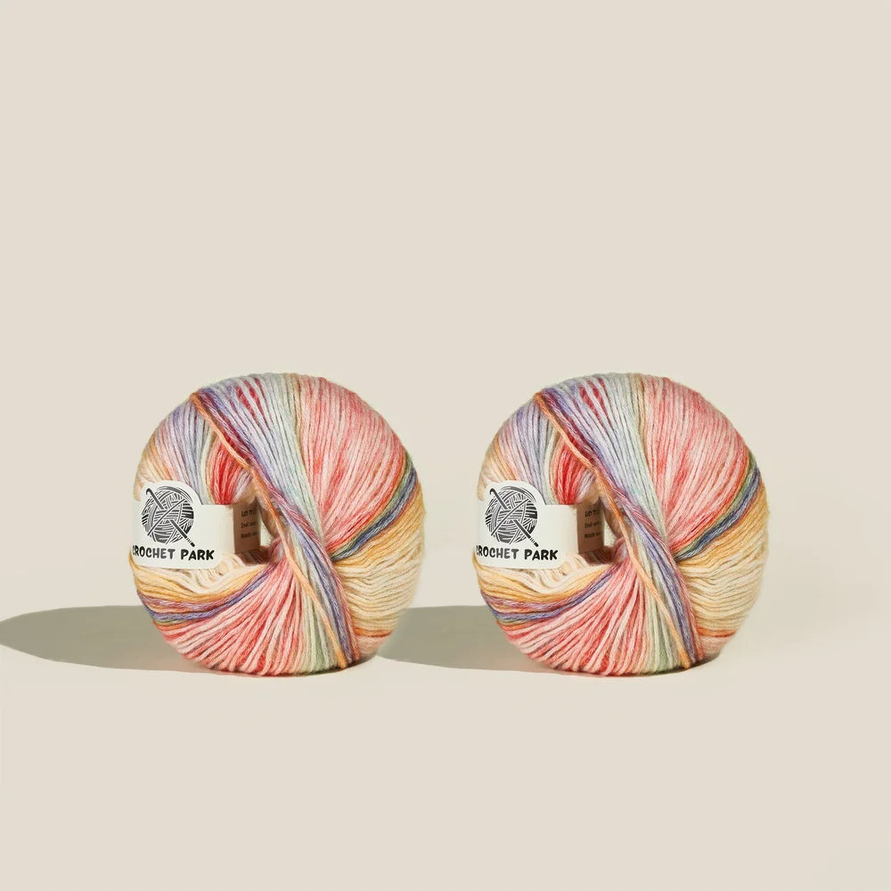 Rainbow gradient yarn