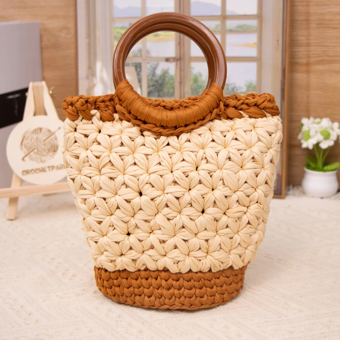 CrochetPark™ Freesia crochet bag DIY Kit