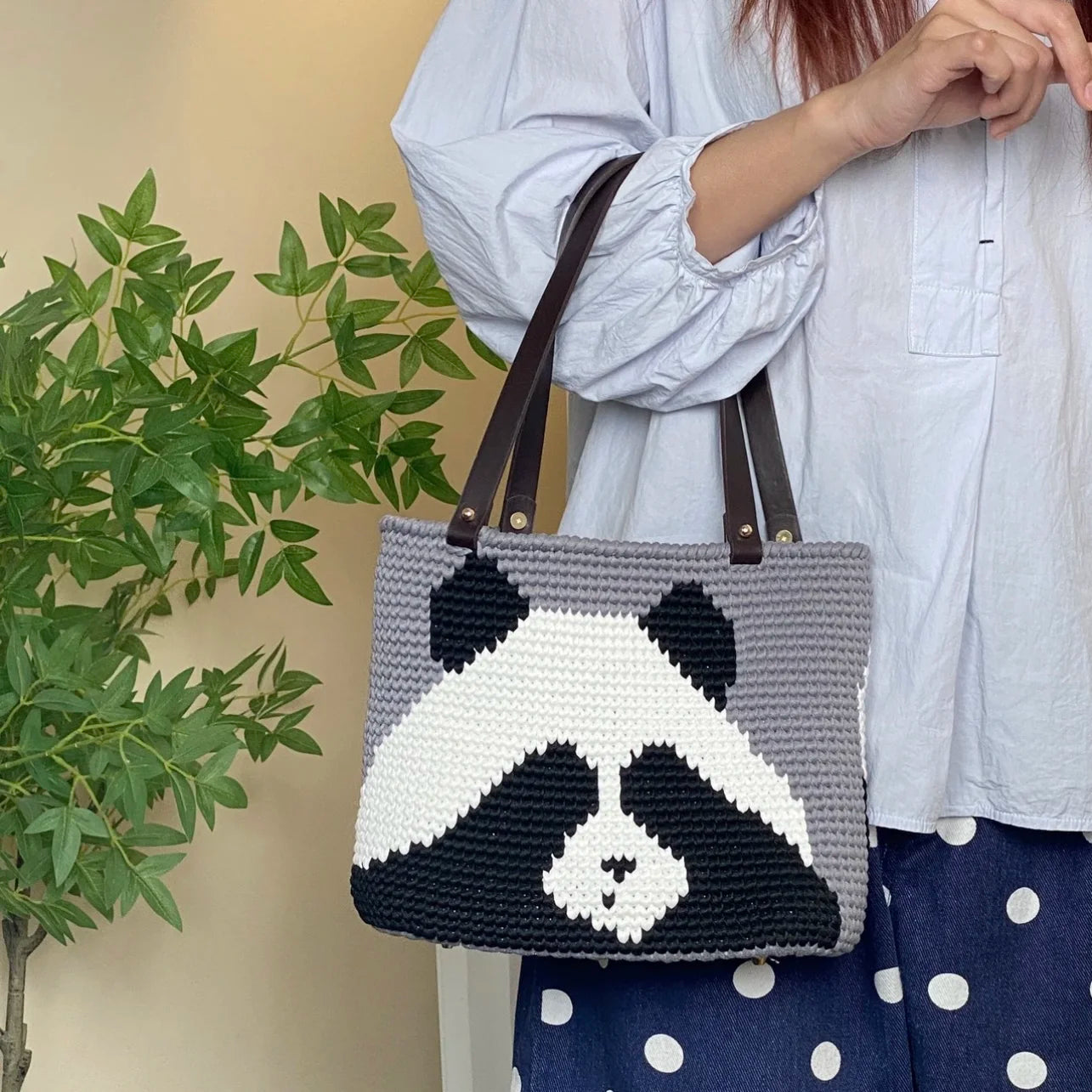 Chunky Panda Crochet Tote Kit